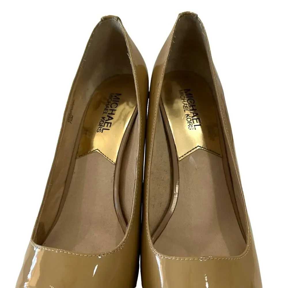 Michael Michael kors York platform peep toe pump 5” heel patent leather size 7.5